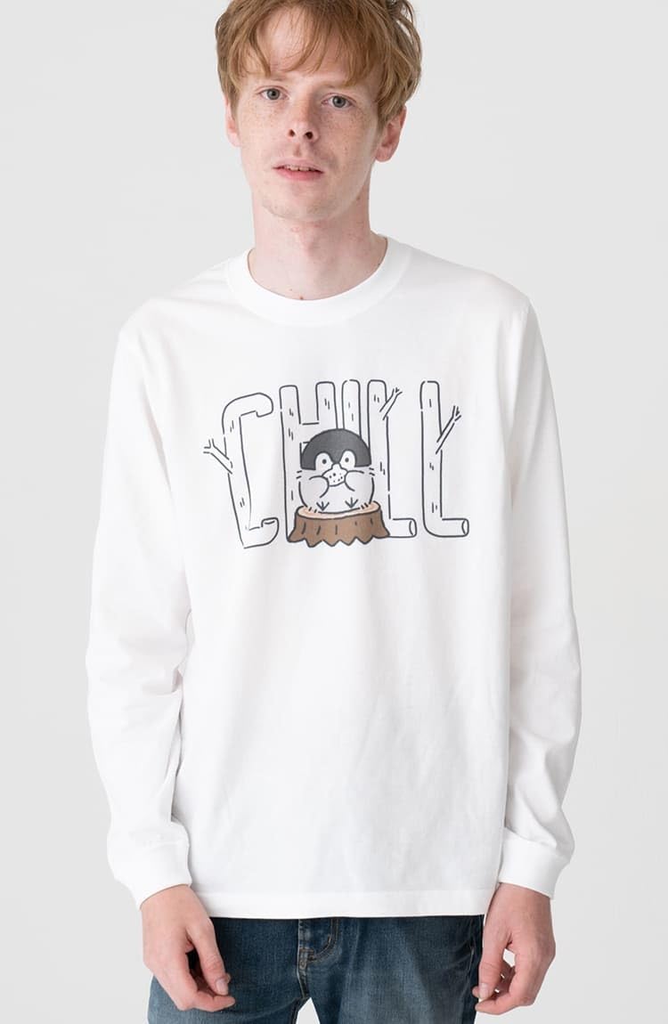 Amazon.co.jp: コウペンちゃんオカリナ 長袖Tシャツ ホワイト XL